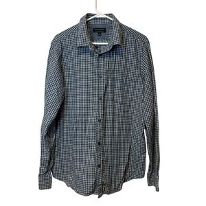 Banana‎ Republic Soft Wash Tailored Slim Fit Gingham Button Down Shirt Mens L